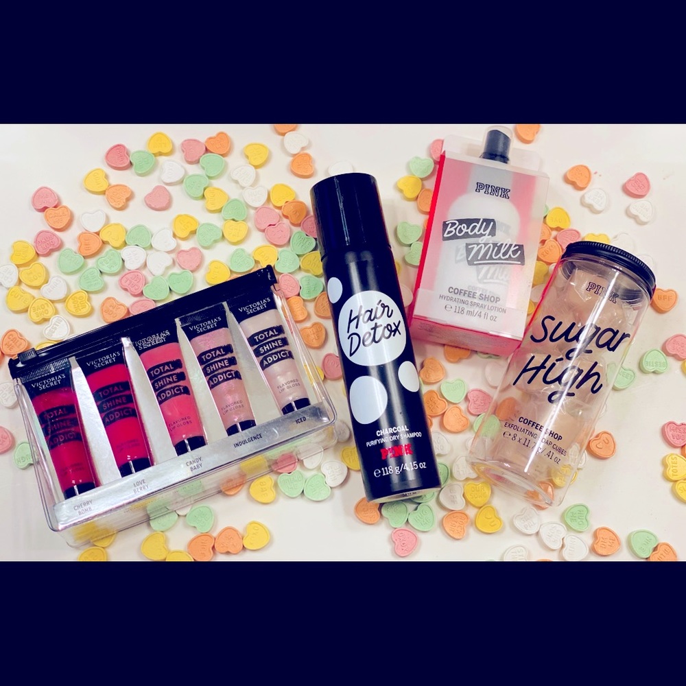 NWT 9pc PINK Shine Addict Gift Set